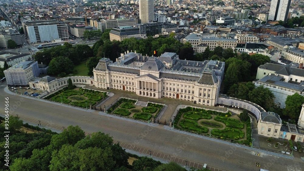 Obraz premium drone photo Brussels Palace belgium europe