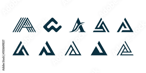 Free Download vector letter a logo premium template bundle - GFXLoad