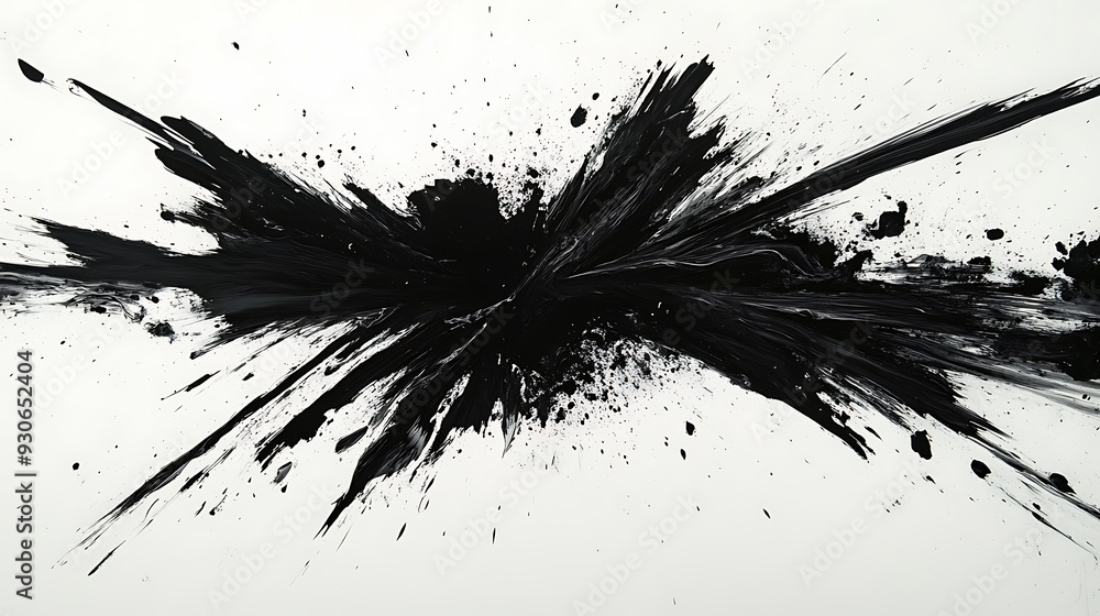 Abstract Ink Splash Art - Dynamic Black Ink Explosion on White Canvas,painted Grunge badge brush Abstract Ink Splash Art - Dynamic Black Ink Explosion on White Canvas,painted Grunge badge brush