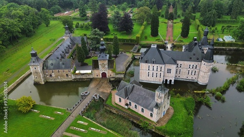 drone photo jehay castle belgium europe photo