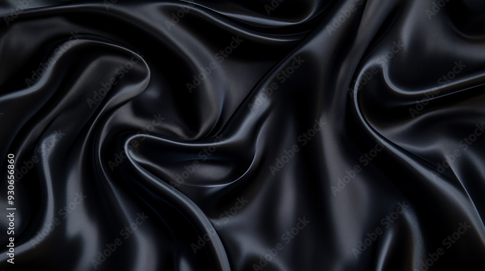 Obraz premium Background of black silk cloth