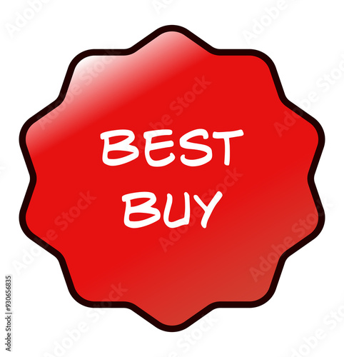 Best buy tag, best buy label and tag. Sticker with word best buy sales label collection suitable for design promotion media isolated on transparent background. 