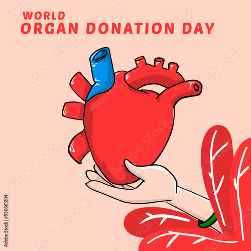 world organ donation day vector