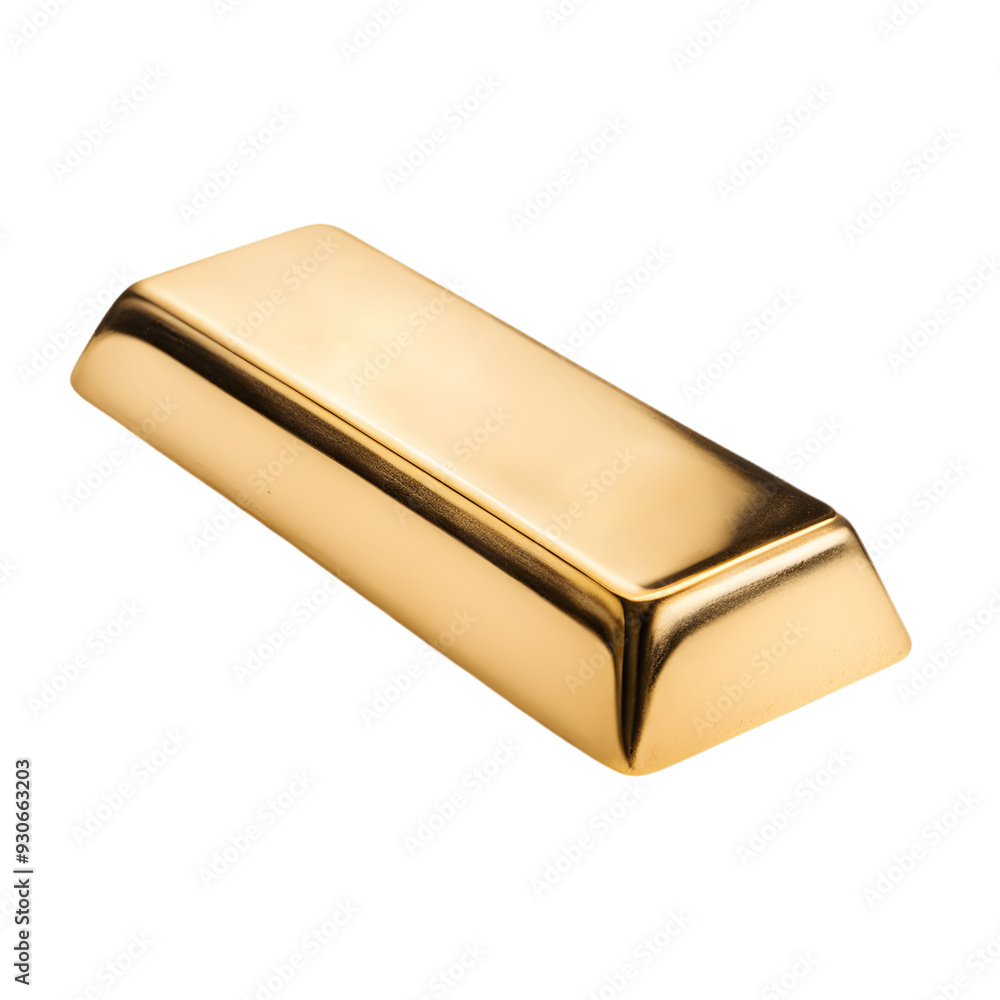 3D Gold Bar Isolated on Transparent Background 3D Gold Bar Isolated on Transparent Background