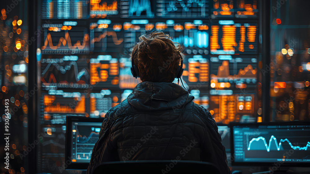 office workers work with graphic screen displays office workers work with graphic screen displays