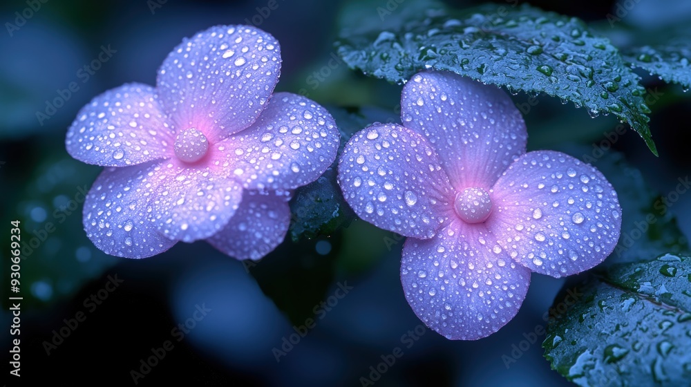 Dew-Covered Flowers Dew-Covered Flowers