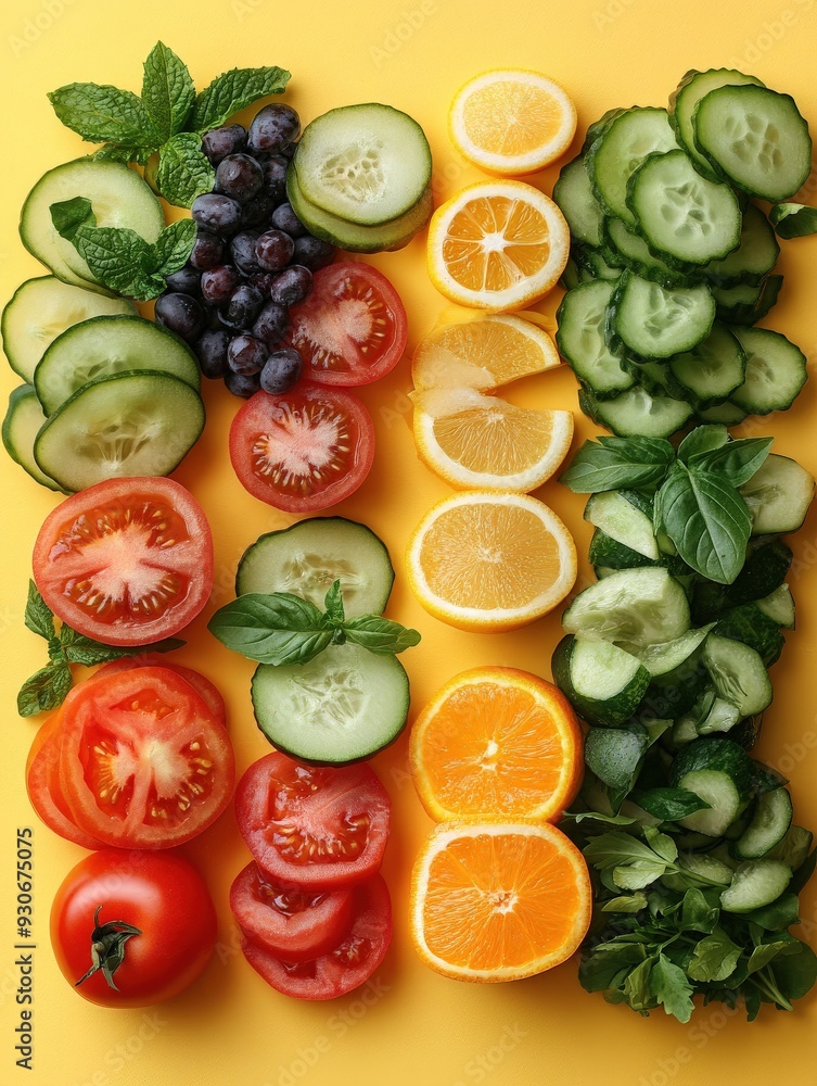 Colorful Veggie Rows Colorful Veggie Rows