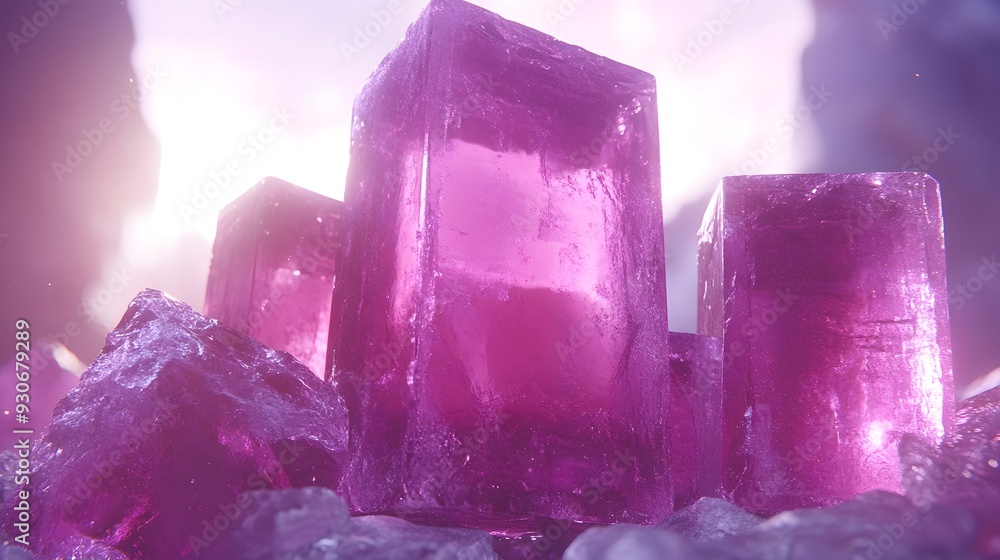 Fototapeta premium Beautiful and magical pink crystal