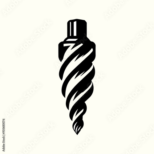 Electric Drill Bits Silhouette Vector Template