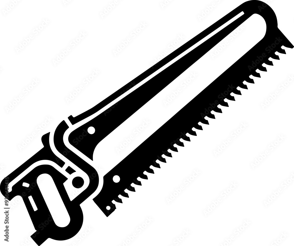 Hacksaw Tool Silhouette Vector Template Hacksaw Tool Silhouette Vector Template