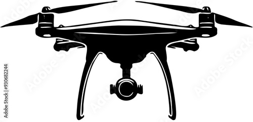 Silhouette of a Drone in Sky, Aerial Photography, Remote-Controlled Technology, Modern Aviation, UAV, Tech Gadgets, Drone Hobby, Outdoor Recreation, Minimalist Design