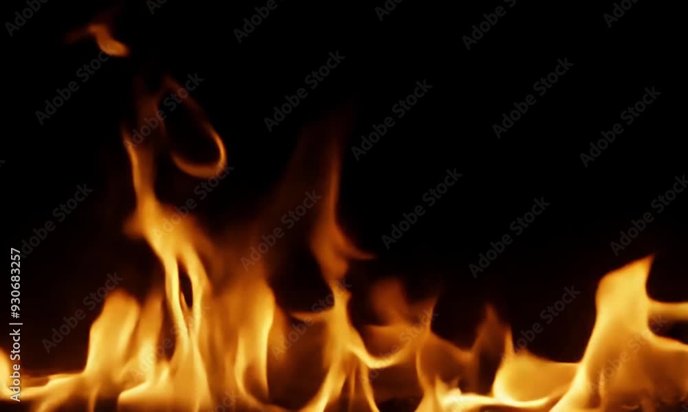 4K Fire Ripples Roiling on a Dark Black Background 4K Fire Ripples Roiling on a Dark Black Background