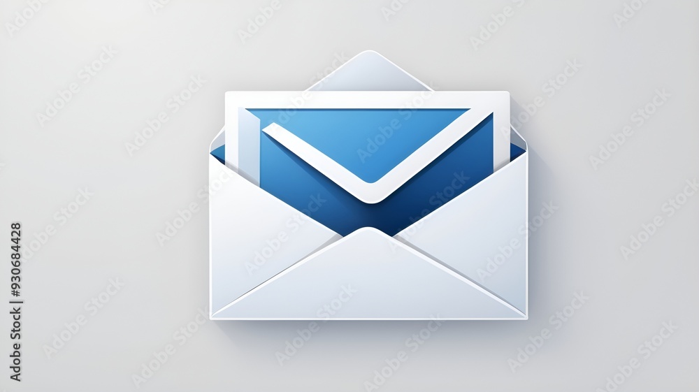Simple vector icon depicting a message received, set against a white background. Ideal for communication, notifications, and digital messaging themes