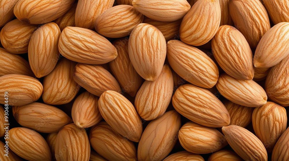 Top view of scattered almonds background
Top view of scattered almonds background