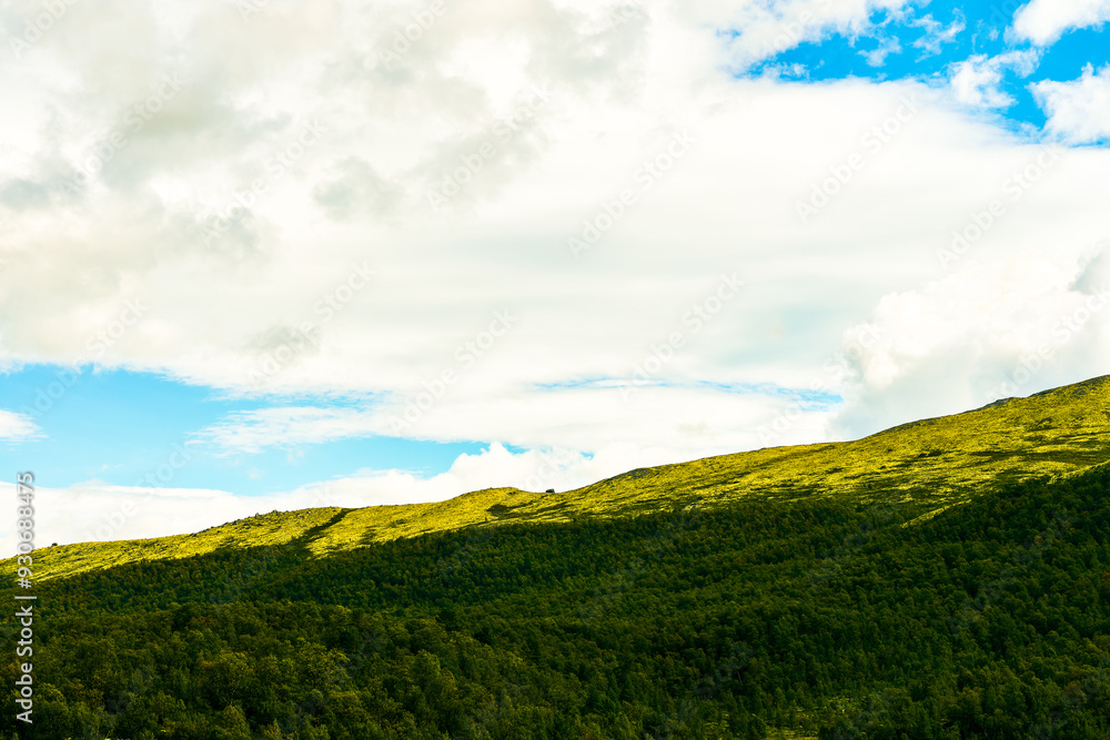 View from Einunndalen Valley, Norway's longest summer farm valley or View from Einunndalen Valley, Norway's longest summer farm valley or