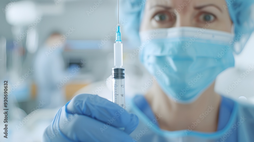 doctor holding syringe doctor holding syringe
