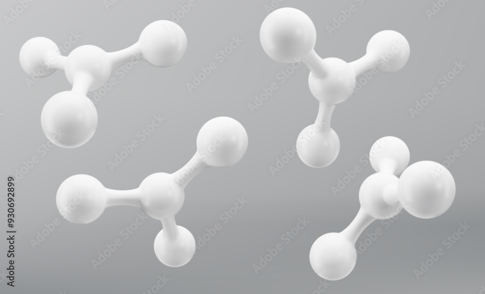 White molecule or atom, Abstract Clean structure. Vector illustration. White molecule or atom, Abstract Clean structure. Vector illustration.
