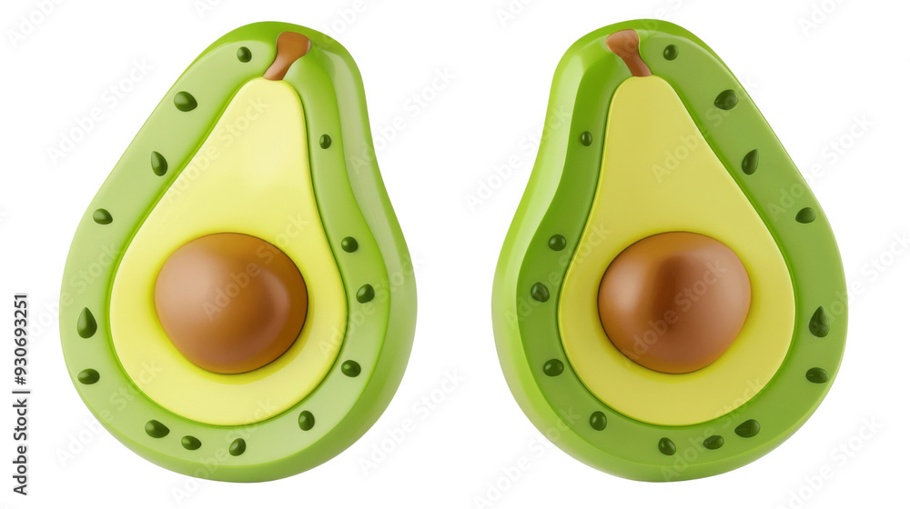 3D Avocado Illustration. 3D Avocado Illustration.