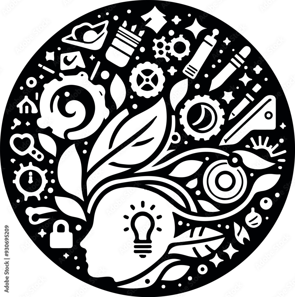 Fototapeta premium Creative logo Vector Art– SVG Design.This is a printable SVG design file. You can easily print on t-shirts, hoodies, mugs, bags, posters, walls, etc.