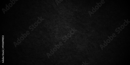 Dark black wall texture and dark charcoal grunge smooth paint concrete cement floor old black with elegant vintage. studio grunge blackboard and chalkboard texture backdrop background.