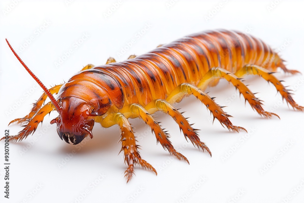 centipede isolated on white background centipede isolated on white background