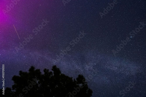 Perseides meteor shower and northern lights