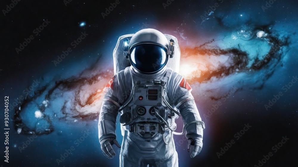 Astronaut Im Weltraum Watercolor Astronaut Im Weltraum Watercolor