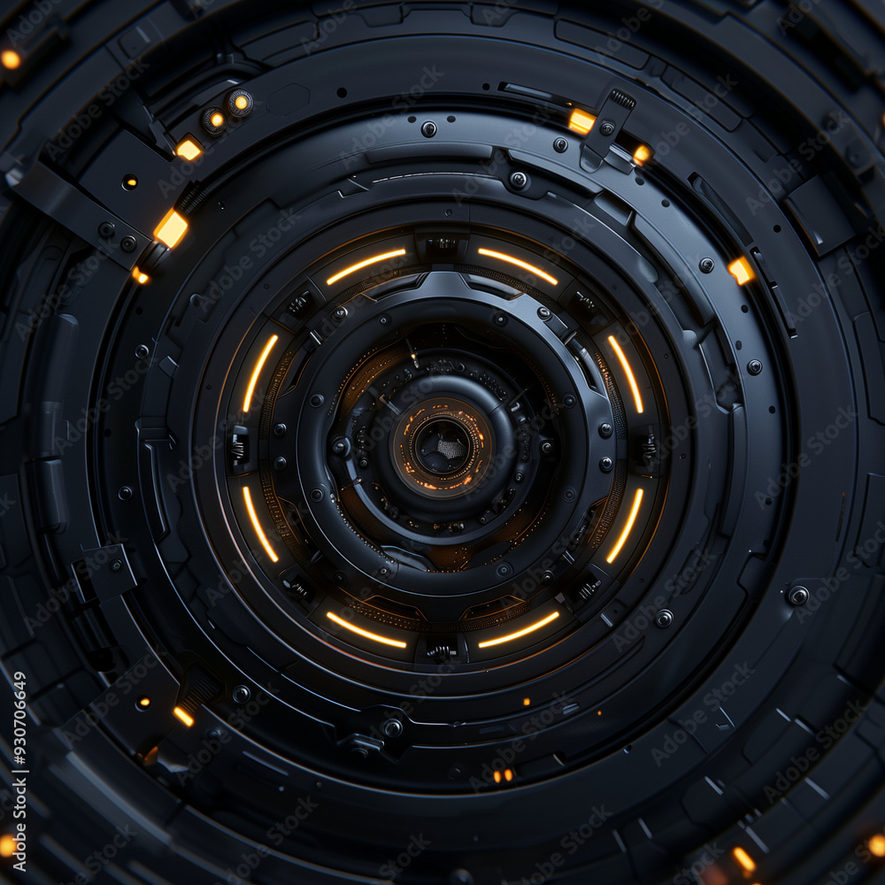 Futuristic Rotating Mechanical Gear with Glowing Lights
Futuristic Rotating Mechanical Gear with Glowing Lights