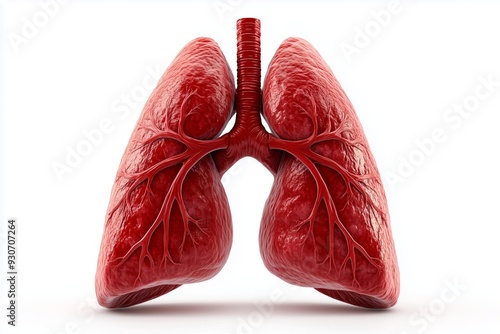 organ lungs isolated on white background