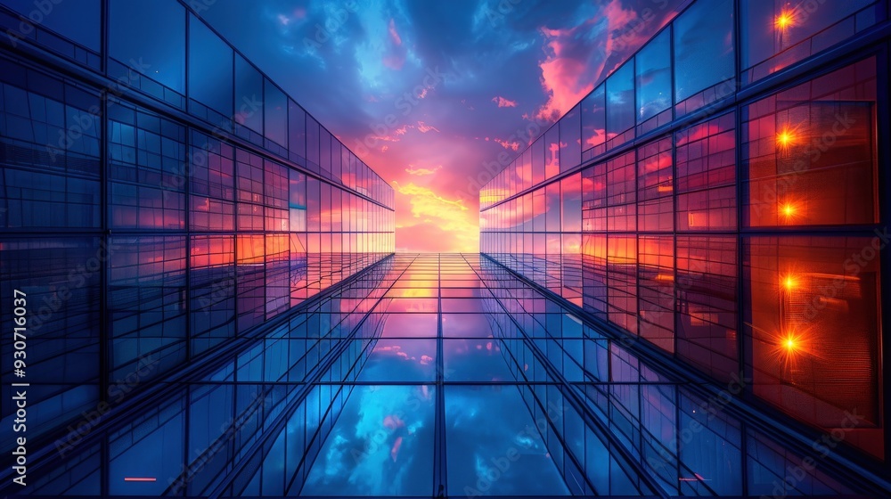 Sunset Reflections Corridor Sunset Reflections Corridor