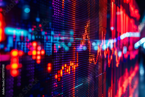 Wallpaper Mural Colorful stock market data is displayed on a monitor Torontodigital.ca