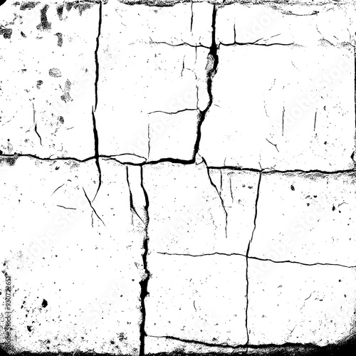 Old Cracked Cement Grunge with Brushy Texture