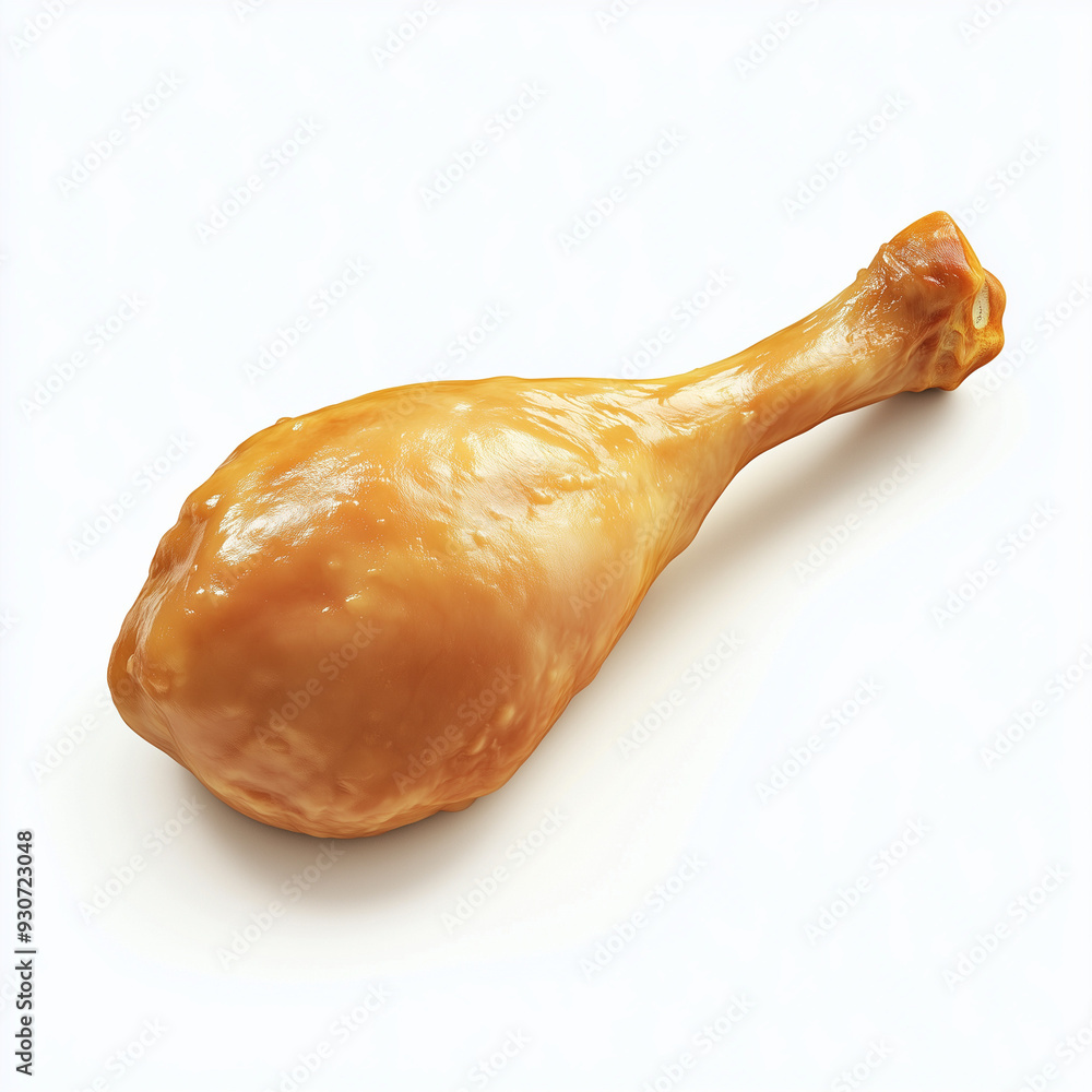 Cooked Chicken Drumstick on White Background
Cooked Chicken Drumstick on White Background