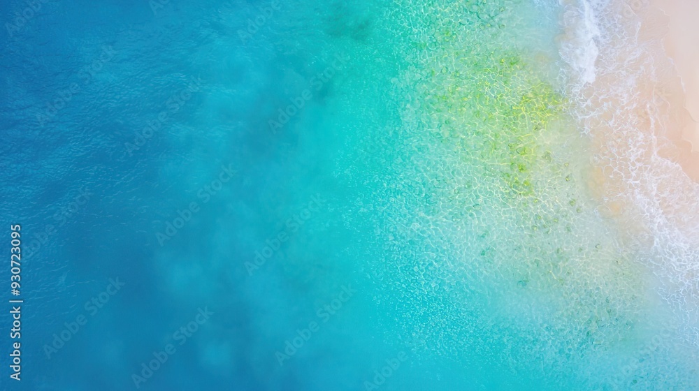 Aerial view of vibrant coral reef patterns Aerial view of vibrant coral reef patterns