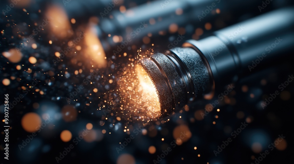 A close-up shot of a bullet being discharged from a firearm, capturing the intense sparks and energy released at the moment of firing, highlighting dynamic motion and power. A close-up shot of a bullet being discharged from a firearm, capturing the intense sparks and energy released at the moment of firing, highlighting dynamic motion and power.