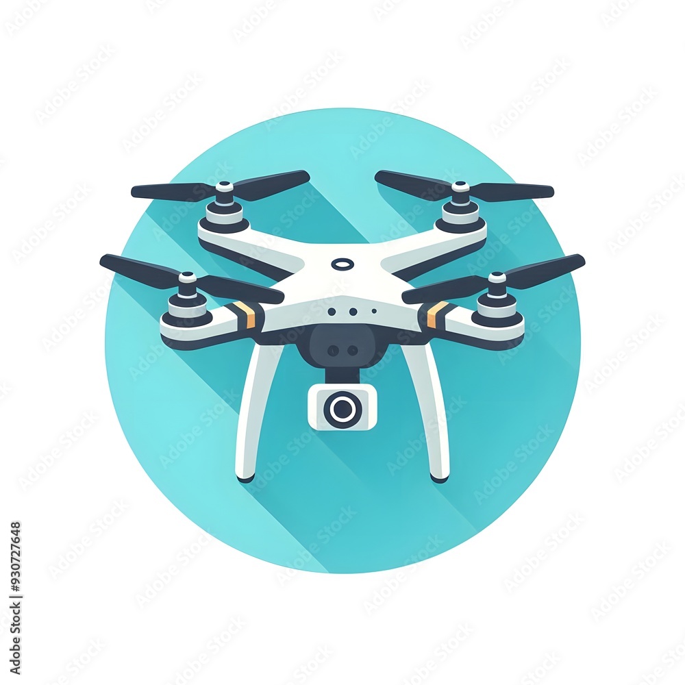 Drone aircraft with camera vector illustration design icon logo symbol Drone aircraft with camera vector illustration design icon logo symbol