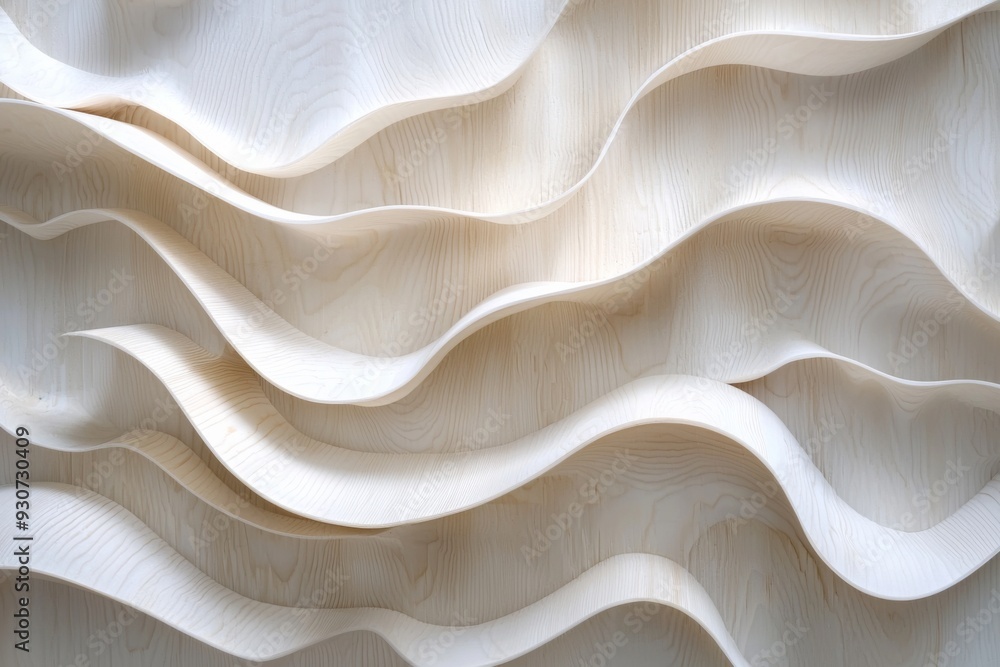 Obraz premium Abstract background of white plywood texture created with generative AI