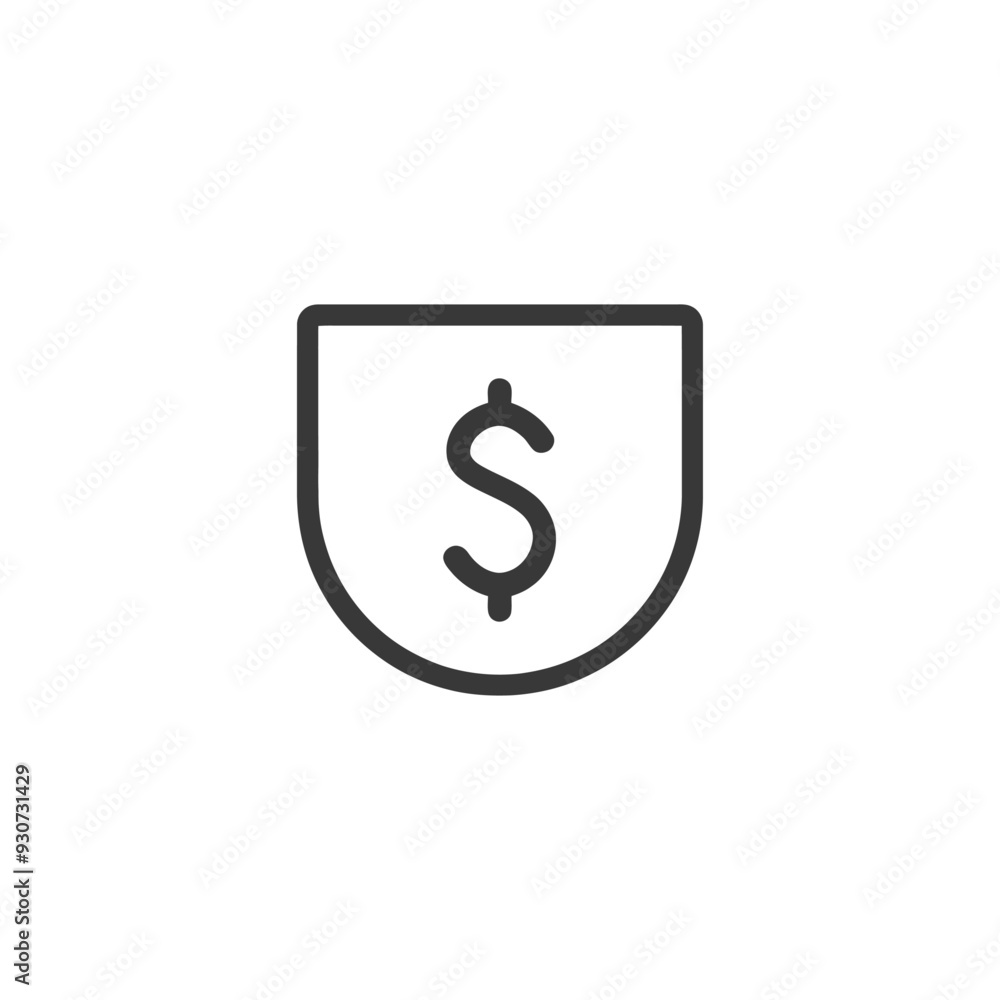 Dollar Sign Inside a Pocket Icon Dollar Sign Inside a Pocket Icon