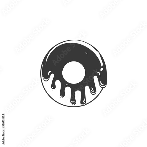 Dripping Glaze Donut Illustration