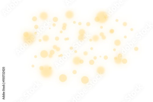 Glowing gold bokeh light effect on transparent background. Elegant holiday design elements. Bokeh light PNG. Gold bokeh confetti. Light shine blur bokeh. Luxury celebration design template