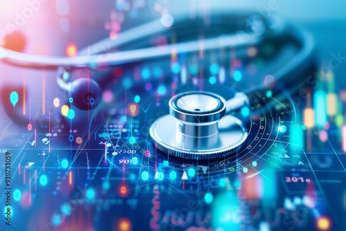 A Photography of A healthcare facility where electronic health records and medical data are seamlessly integrated, improving patient care and medical research through the utilization of big da
