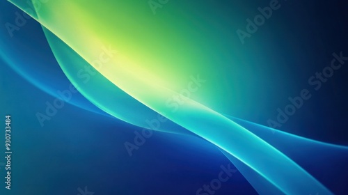 Holographic colorful neon curved waves in moving blue background