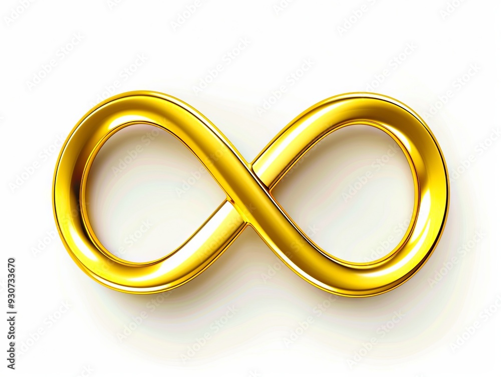 A golden infinity symbol on a white background A golden infinity symbol on a white background