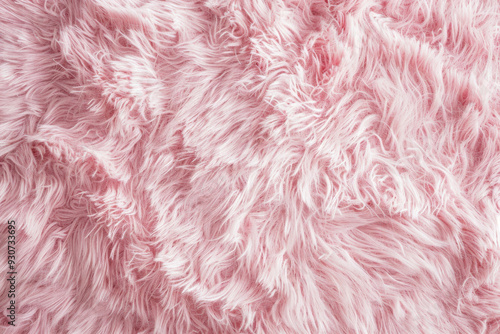 Pink fur background texture creating soft and fluffy pattern