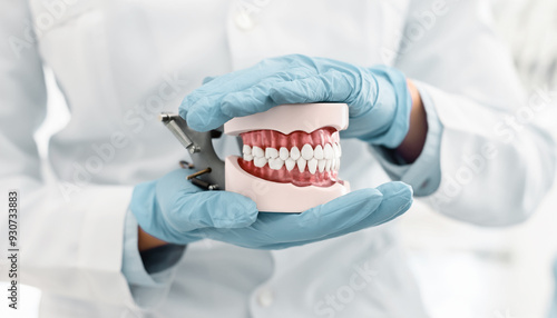 Fotografie Orthodontology and prosthetics concept
