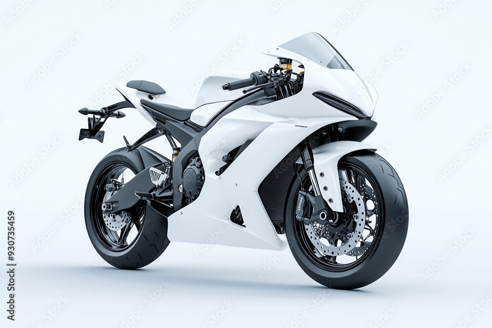 white motorbike isolated on white background white motorbike isolated on white background
