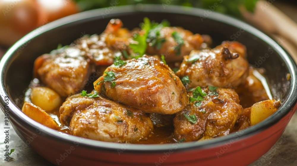 Austrian national cuisine: Stewed rabbit Austrian national cuisine: Stewed rabbit