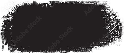 Glitch distorted grange shape . Noise grungy logo . Trendy defect error shapes . Glitched frame .Grunge textured . Distressed effect .Vector shapes