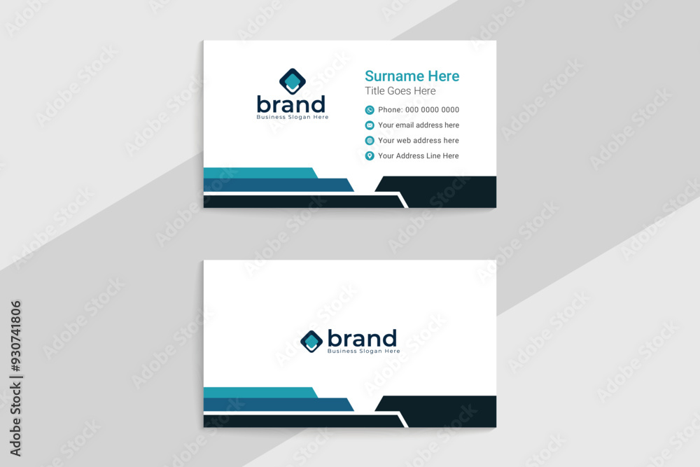 Modern business card template Modern business card template