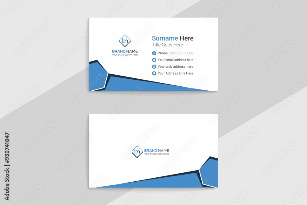 Modern business card template Modern business card template
